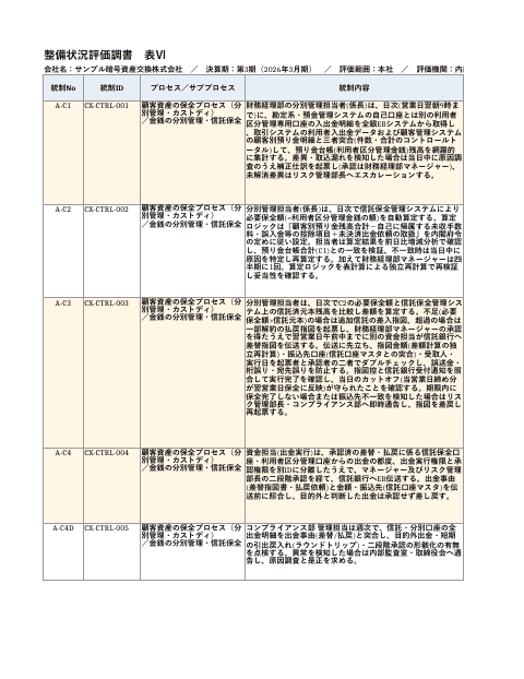 評価調書（表6・表8）の1枚目